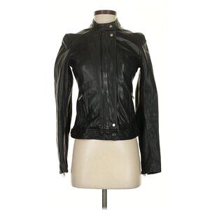 NWOT Massimo Dutti Nappa Leather Jacket in Black, Size XS, $690